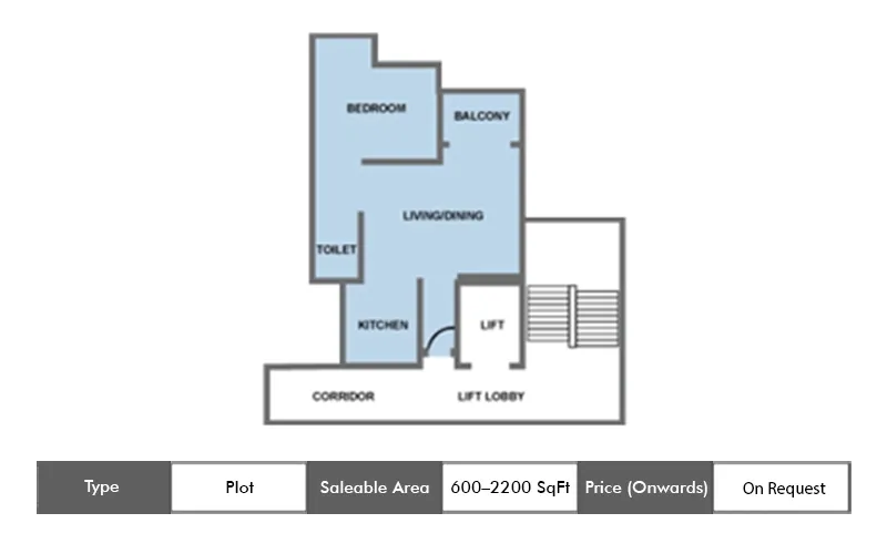 Godrej Plots Coimbatore Plots floor plan, 600 sq ft saleable area